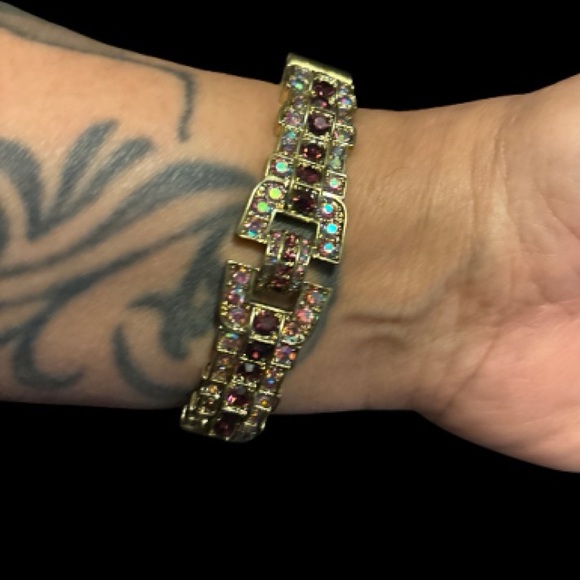 HEIDI DAUS Vintage Gold-tone & Rhinestones Bangle - Picture 5 of 10